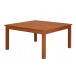 Table rectangle / carrée 6 à 8 places teintée merisier JADON