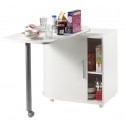 Table de cuisine et meuble de rangement blanc