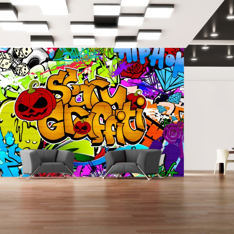  Papier  peint Scary graffiti  Beaux Meubles Pas Chers