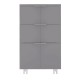 Caisson Roulant 3 Tiroirs Gris Mat