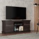 Meuble TV 55 Pouces 136 cm 2 Portes 2 Niches Wengé