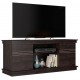 Meuble TV 55 Pouces 136 cm 2 Portes 2 Niches Wengé