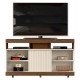 Meuble TV 50 Pouces Maxi Noyer et Blanc Ecru