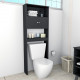 Armoire WC 2 Portes Noire 175 cm