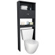 Armoire WC 2 Portes Noire 175 cm