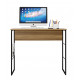 Bureau Miel 90 cm Pieds Métalliques Noirs