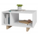 Table Basse Rectangle Blanche 2 Niches