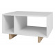 Table Basse Rectangle Blanche 2 Niches