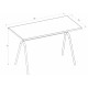 Bureau 120 cm Chêne et Blanc PIeds Métal Arc