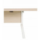 Bureau 120 cm Chêne et Blanc PIeds Métal Arc