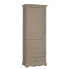 Armoire Bonnetière Taupe Style Anglais 3 Etagères 4 Niches L 70 H 186 P 42 cm