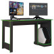 Bureau Gamer Noire Rouge 136 cm