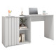 Bureau d'angle Blanc Armoirette 1 Porte 3 Niches L 139.9 H 75 P 45.1 cm