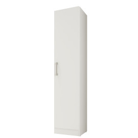 Armoire 1 Porte Blanche Mutifonctions 4 Niches L 35 H 160.6 P 31.5 cm