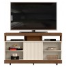 Meuble TV 50 Pouces Maxi Noyer et Blanc Ecru