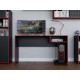 Bureau Gamer 136 cm Noir et Rouge 1 Niche