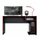 Bureau Gamer 136 cm Noir et Rouge 1 Niche