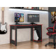 Bureau Gamer Noire Rouge 136 cm