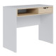 Bureau 1 Tiroir 1 Niche Blanc et Chêne Clair L 90 H 77.5 P 44 cm