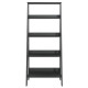 Etagère Escalier 4 Niches Noire Largeur 61 Hauteur 140.3 Profondeur 40 cm